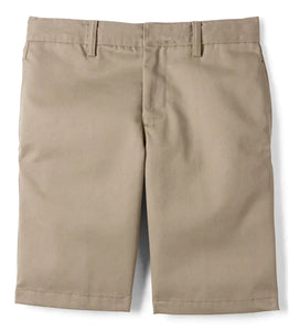 Boys Flat Front Performance Khaki Shorts