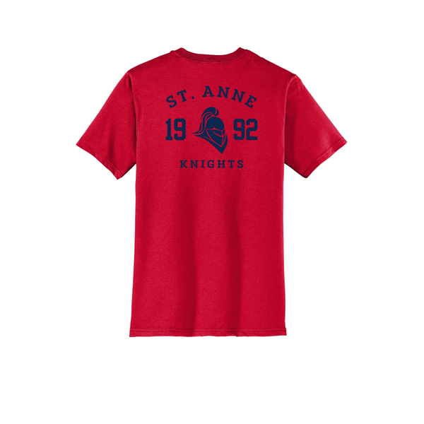 St. Anne Friday Spirit Shirt Knight Navy Logo